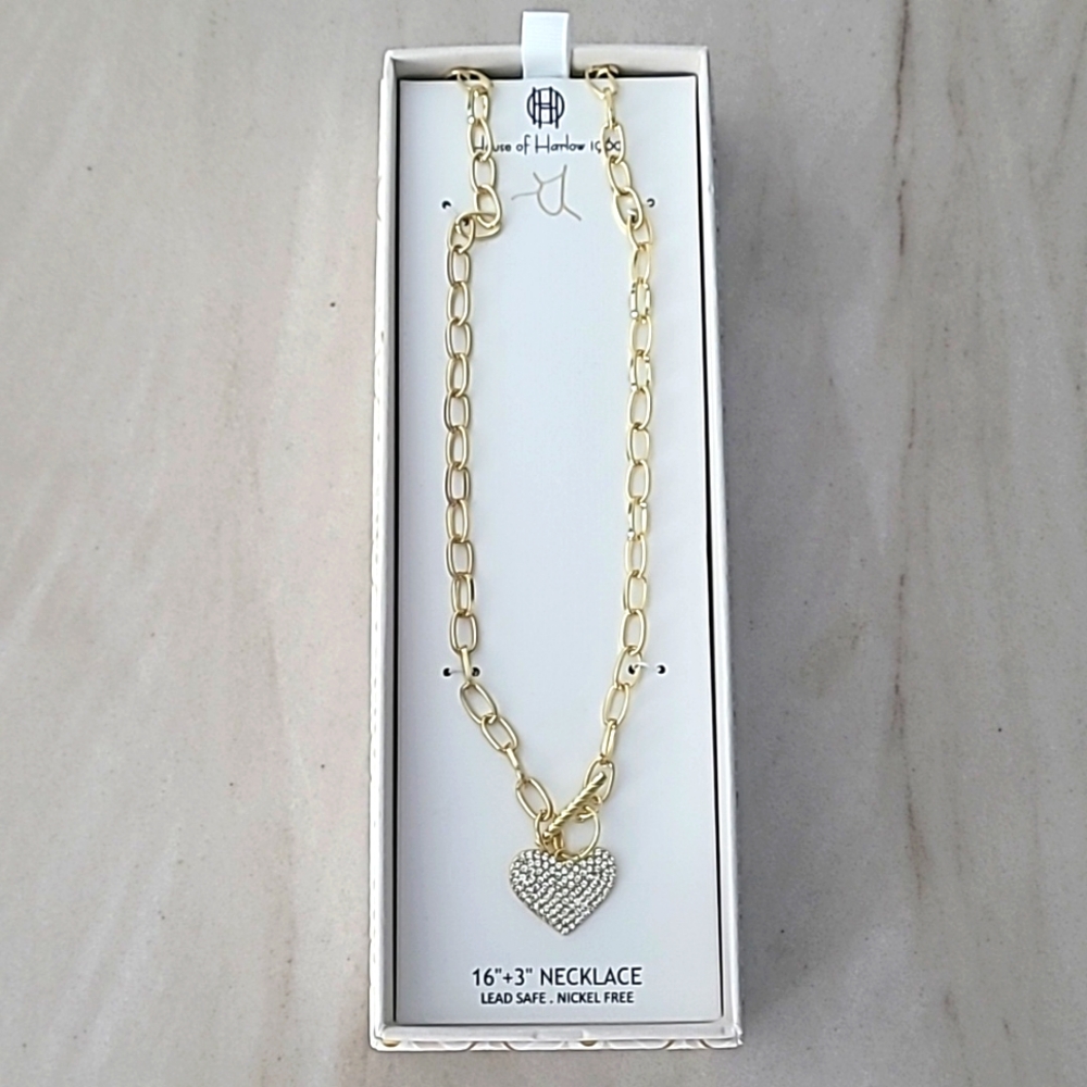 ⭐️House of Harlow 1960⭐️ Gold heart necklace